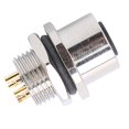 thumbnail image 1 of Henmomu Waterproof Connector Thread Panel Front Mounting Socket Electrical Circuit Accessories M12‑B‑S4,Aviation Wire Connector,Panel Front Mounting Socket, 1 of 8