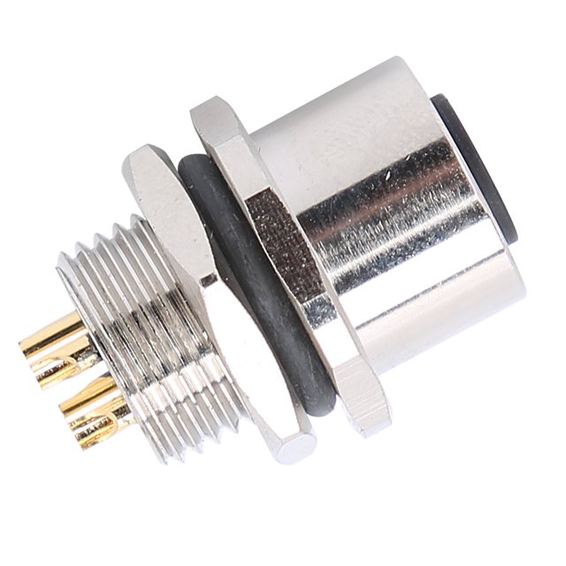 Henmomu Waterproof Connector Thread Panel Front Mounting Socket Electrical Circuit Accessories M12‑B‑S4,Aviation Wire Connector,Panel Front Mounting Socket