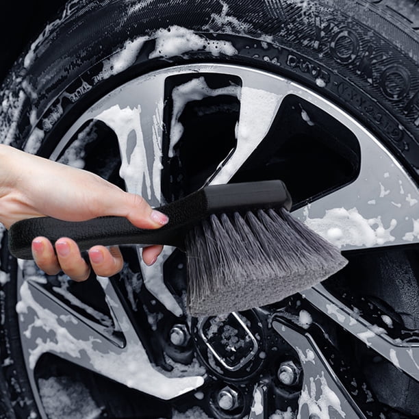 Soft Brush Silk Car Beauty Cleaning Supplies Car Wash Short Handle Tire Brush Hub Brush Foot Pad Brush