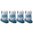thumbnail image 3 of Greeniant Botas para mascotas Lluvia Nieve Zapatos para cachorros Calzado para mascotas antideslizante a prueba de frío Ropa para mascotas azul tres, 3 of 8