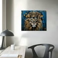 thumbnail image 4 of Nawypu Lion King With Crown Wall Art, Lion Black Gold Abstract Extra Large Canvas Print, Game Room, Man Cave Wall Decor Ready To Hang, Art For Living Room, Canvas Prints, 4 of 6