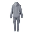 thumbnail image 7 of Two Piece Outfits For Women Casual Long Sleeve Hoodie Sweatshirts Jogger Sweatpants Tracksuit Sweatsuit Lounge Sets Dark Gray XL, 7 of 7