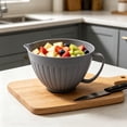 thumbnail image 4 of JJV Large Capacity Plastic Mixing Bowl with Pour Spout and Handle, Salad Bowl with Non-Slip Base, Oatmeal Bowl Serving Bowl for Baking, Cooking, Salad & Prepping, 4 of 6
