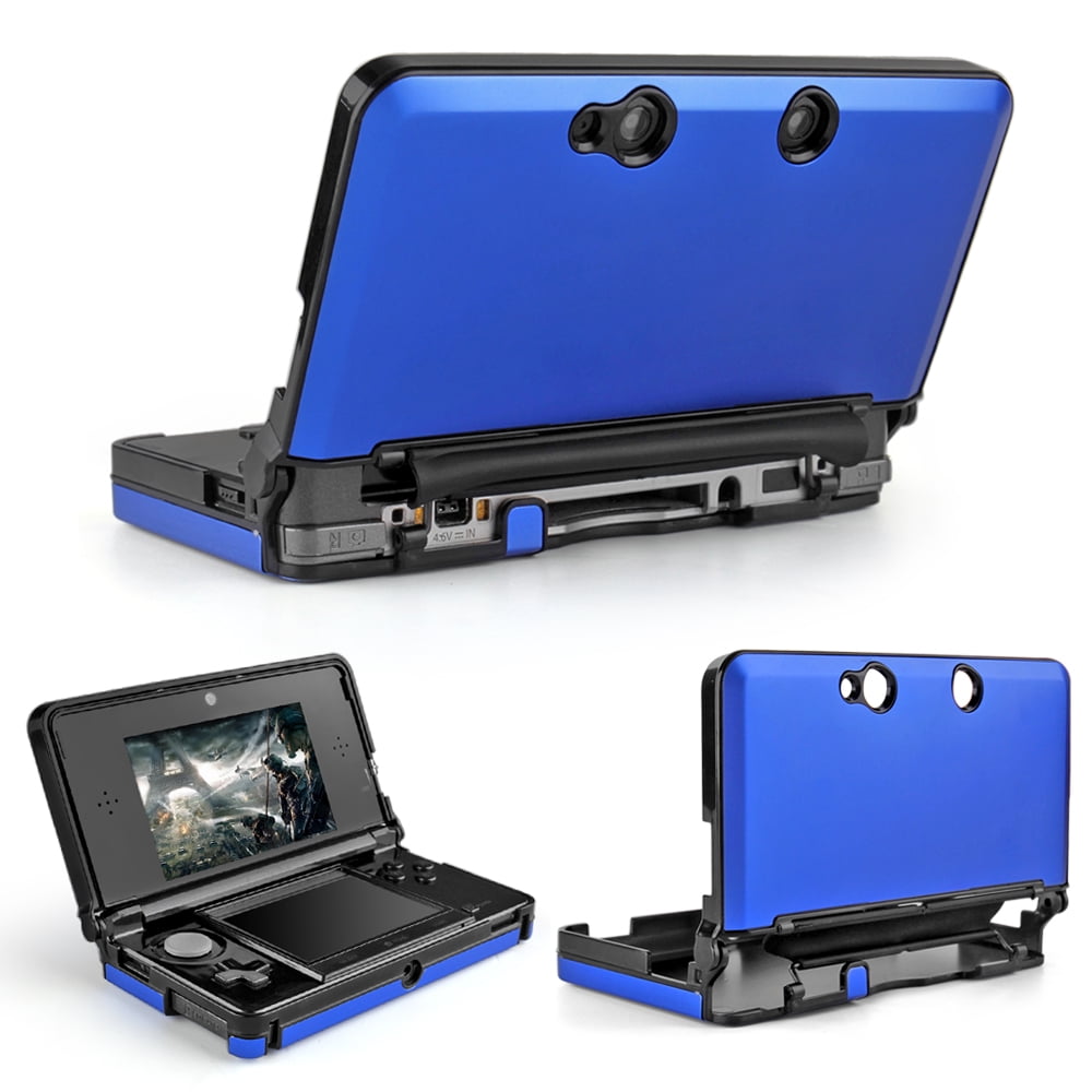 3DS Case (Blue) Full Body Protective Snapon Hard Shell Aluminium Plastic Skin Cover for