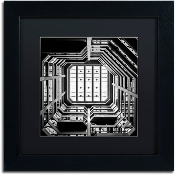 Trademark Fine Art "Ceiling View" Canvas Art by Dave MacVicar, Black Matte, Black Frame