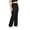 #01 Black 【Mix, Match & Rotate: Stock Up on Daily Colors】, variant on Womens Plus Size Soft Solid Color Drawstring Elastic Waist Pockets Pants, Lightweight Casual Straight Wide Leg Trousers for Relaxed Everyday Wear Lounge | VerBelle,Black L