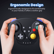 Luxmo Wireless Gamecube Controller With Receiver Adapter for GameCube/Wii Console