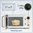 thumbnail image 2 of Nostalgia 0.7 Cu. Ft. Retro Compact - Horno de microondas para encimera, color marfil, 2 of 5