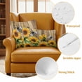 thumbnail image 6 of 2 Pack Outdoor Waterproof Throw Pillow Covers,Farmhouse Sunflower Bee Watercolor Decorative Square Patio Pillowcases for Chair Couch Sofa 16x16in, 6 of 9