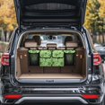 thumbnail image 3 of KUIFORTI St. Patrick's Day Car Trunk Organizer with 4 Large Storage Bag Green Leaves Car Organization Super Capacity Adjustable Backseat Hanging Organizer for SUV,Truck,Van, St. Patricks Day Decor, 3 of 6
