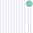 thumbnail image 1 of fafa-10 Pack Replacement Straws Set Compatible with Hydro Flask Wide Mouth Straw Lid with 2 Straw Brush, 9.8 Inch Plastic Straw, 1 of 4
