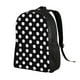 thumbnail image 2 of Fotbe Black and White Polka Dot Mochila de Viaje para Laptop, Mochila Ejecutiva Delgada y Resistente 15.6", 2 of 8