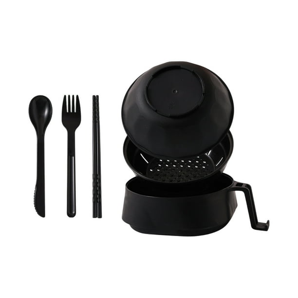 Tazón de ramen para microondas con colador Juego de 6 tazones de ramen para microondas Tazón de ramen para microondas con tapa y asa Apto para lavavajillas Cocina portátil para tazones de ramen