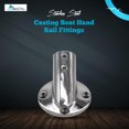 thumbnail image 2 of MARINE CITY Casting Boat Hand Railing Fittings Round Base, 30 Degree, 316 Stainless Steel, Rustproof and Durable, Mirror Finish for Boats and Yachts (Pack of 1), 2 of 7