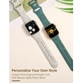 thumbnail image 4 of Wearlizer 2 Packs Floral Engraved Band Compatible with Apple Watch 38mm 40mm 41mm 49mm 45mm 46mm 44mm 42mm Women, Silicone Dandelion Sunflower Design Strap for iWatch Ultra Series SE/10/9/8/7/6/5/4/3, 4 of 8