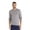 HEATHER GRAY, variant on Men's Black LS Sun Shirt, L