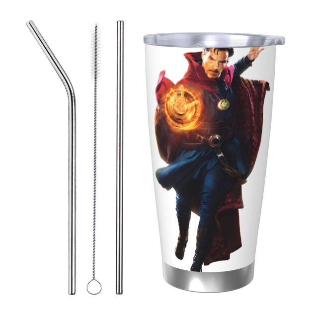 Vaso de 20 oz de Doctor Strange, taza de viaje para café con aislamiento al vacío de acero inoxidable, taza de café, taza de viaje con tapa, taza térmica para exteriores