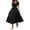A-Black957, variant on Women's Smocked Bodice Floral Midi Dress Puff-Sleeve Square-Neck Beach Casual Tiered Long Sundress