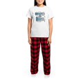 thumbnail image 4 of CafePress - Blue Honeymoon Vegas Women's Light Pajamas - Women's Short Sleeve Print T-Shirt and Pants Light Cotton Pajama Set, 4 of 7