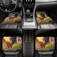 thumbnail image 7 of Yiaed Country Farm Morning Rooster Print Carpet Floor Mats for Cars, Auto Accessories Front & Rear Car Floor Mats Car Floor Foot Mat Sets of 4 Pieces, 7 of 7