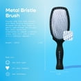 thumbnail image 5 of Gimme Beauty Metal Bristle Brush - Stainless Steel Scalp Massage & Detangling Brush - Flexible Cushion Design for All Hair Types - Professional Hair Care Tool for Everyday Use, 5 of 8