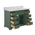 thumbnail image 2 of Aria 48" Bathroom Vanity with Sage Green Cabinet and Carrara Marble Top, 2 of 7