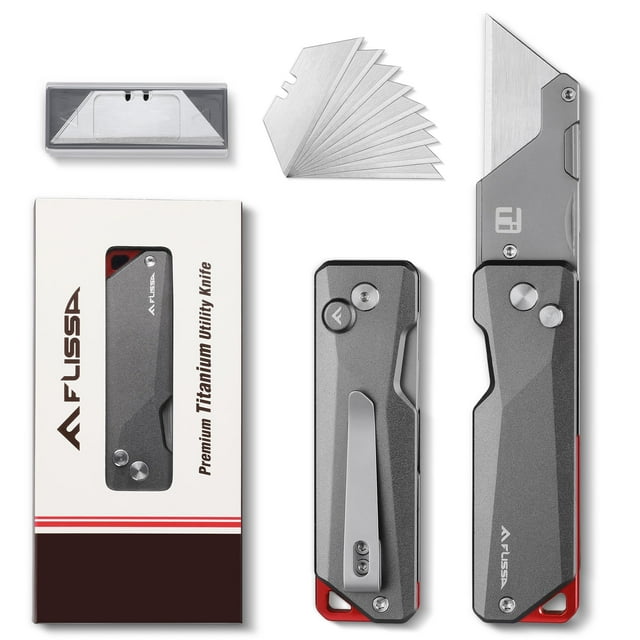 Navaja multiusos FLISSA Advanced Titanium CNC Unibody con cuchillas