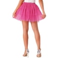 thumbnail image 3 of Falda Mini de Tul Abultada en Capas INSPIRE CHIC para Mujeres L Color Rosa Fucsia, 3 of 6