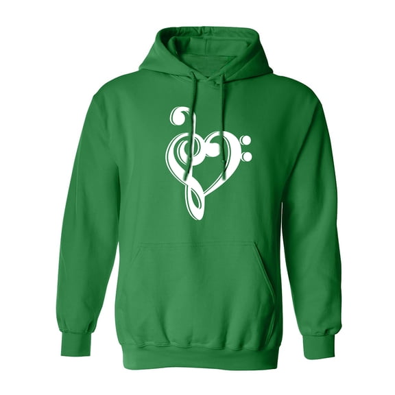 music note heart Adult Hooded Sweatshirt