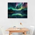 thumbnail image 2 of EastSmooth Aurora Borealis Canvas Wall Art Northern Canvas Print Painting for Living Room Snowy-Mountains-Landscape Poster Picture Wooden Framed Prints Ready to Hang, 2 of 4