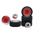 thumbnail image 4 of 4 llantas hexagonales de repuesto para ruedas, piezas de repuesto de goma profesional 1/64, neumáticos planos y llantas para accesorios, piezas para rojo, 4 of 7