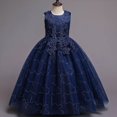 thumbnail image 3 of Vestido de novia largo para niños Vestido de princesa de malla abullonada Vestido de niña de 3 a 15 años Vestido de niña para niños Vestido de niña, 3 of 5
