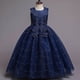 thumbnail image 4 of Vestido de novia largo para niños Vestido de princesa de malla abullonada Vestido de niña de 3 a 15 años Vestido de niña para niños Vestido de niña, 4 of 5