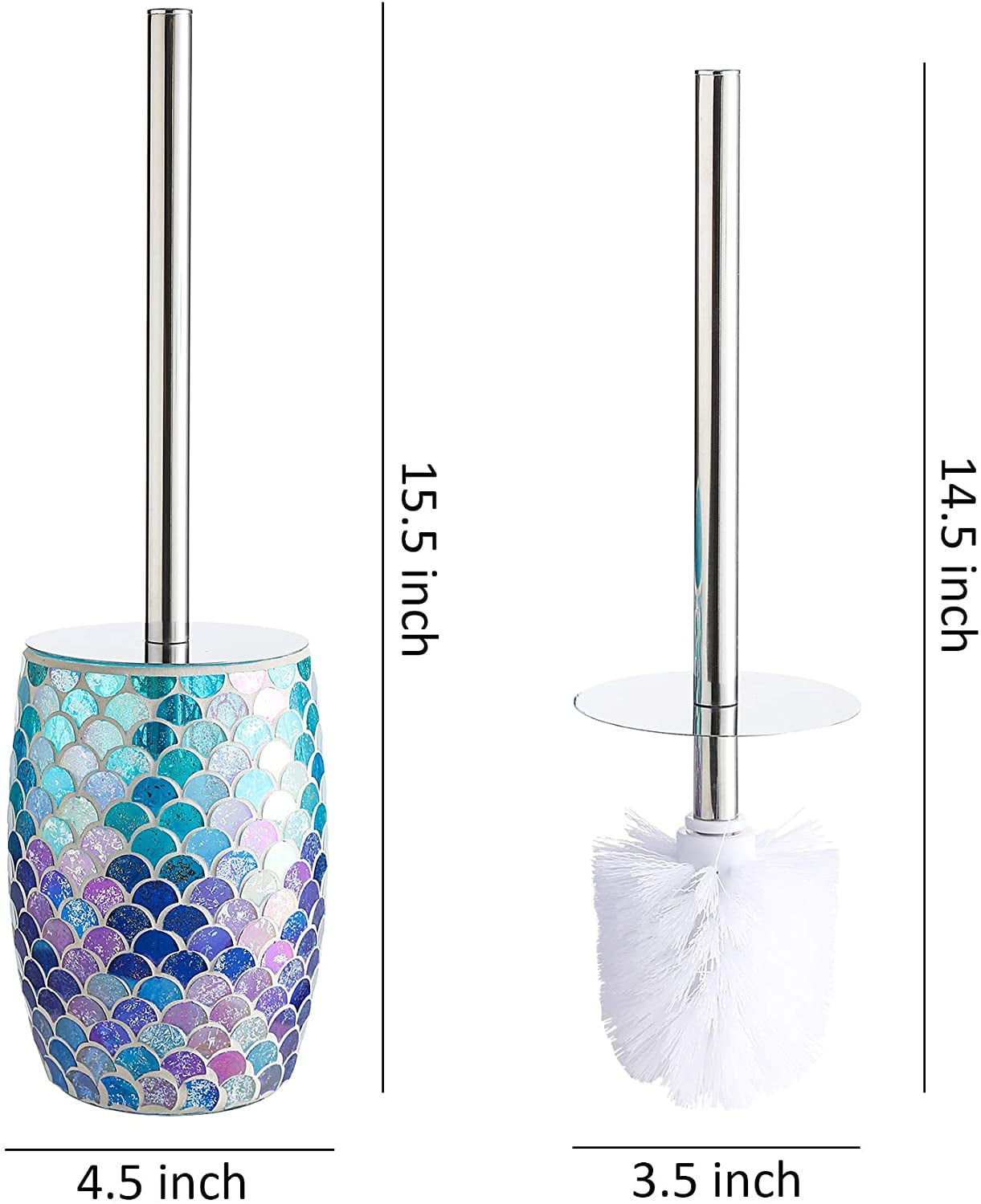 Whole Housewares Bathroom Accessories Toilet Brush Set - Blue Toilet Bowl | 1