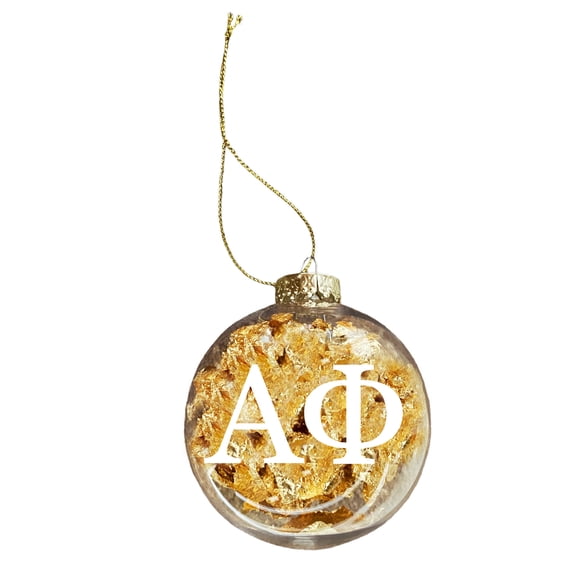 Sorority Shop Alpha Phi Ornament - 8cm Clear Plastic Ball Ornament