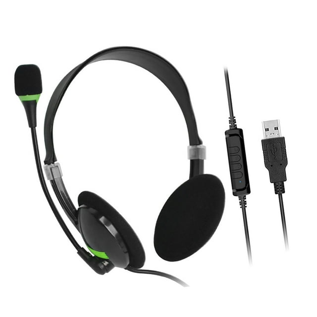 Auricular USB con micrófono Auriculares con cancelación de ruido Computadora para centro de llamadas de negocios Oficina Vogacara EL015675-00