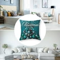 thumbnail image 5 of nygtbtfer Throw Pillow Cover Blue Festive Christmas Teal Green Decorative Pillow Case Home Decor Square Pillowcase White, 5 of 7