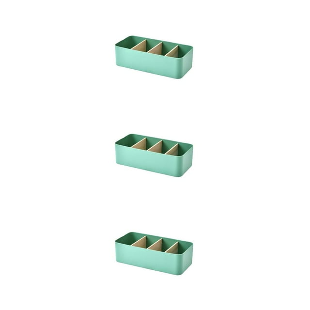 jesticaly Storage Box Strong Practicality Wide Application Detachable Partition Durable Ladder Layered Plastic Storage Box green Rectangular 3Set