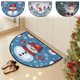 thumbnail image 1 of Tapete Navideño Semicircular para Puerta | Poliéster | Blanco | 40 X 60 Cm | Base Antideslizante | Resistente a Las Manchas | Decorativo, 1 of 6