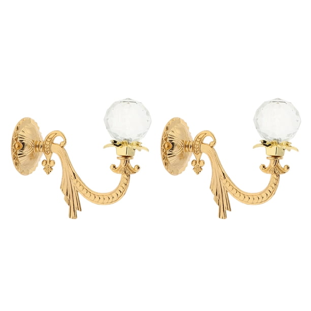 1 par de s de , soporte decorativo para cortina de pared para ropa, sombrero, toalla Oro Zulema Cortina Holdbacks Black