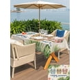 thumbnail image 5 of Outdoor Tablecloth with Umbrella Hole for Patio/Picnic/Party/Camping, Summer Slippers Waterproof Table Cloth Rectangle Table Cover Washable, Tropical Botanical Palm Leaves Rustic (60"x 120"), 5 of 8
