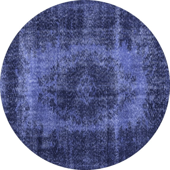 Ahgly Company Indoor Round Persian Blue Traditional Area Rugs, 6' Round
