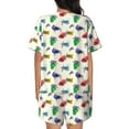 thumbnail image 6 of Daiia Cartoon Sea Turtle Pattern Womens Pajama Sets Short Sleeve Pajamas for Women Sets Soft Lounge Sets Casual Round Neck Sleepwear PJS-4X-Large, 6 of 7