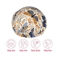 thumbnail image 5 of Kdxio Butterflies Print Shower Cap for Women,Elastic and Reusable,Double Waterproof Layers Bathing Hat, 5 of 6