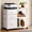 White, variant on GALAXHERO 3 Drawer File Cabinet, Rolling Fabric Lateral Filing Cabinet with Storage & Side Shelf for Home Office, Rustic Brown