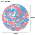 thumbnail image 6 of Colorful Tie Dye Pattern Round Tablecloth 60"x60",Wrinkle Wipeable Table Cloth for Kitchen Dining Room Picnic Patio Party, 6 of 6