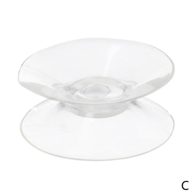 Clear Double Sided Suction Cups - 20mm to 50mm, PVC, Round, for Windows, Screens, and More