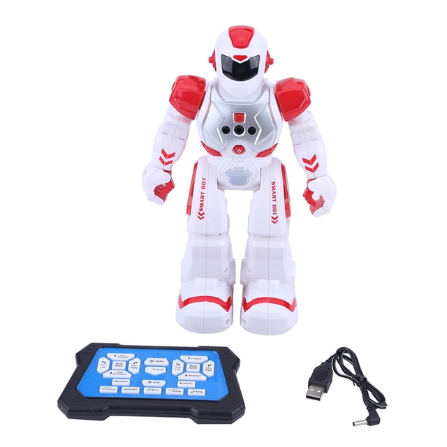 Robot inteligente con control remoto para niños, sensor de gestos, canto, baile, juguete educativo (rojo)