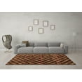 thumbnail image 3 of Ahgly Company Indoor Rectangle Abstract Brown Modern Area Rugs, 7' x 9', 3 of 4