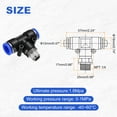 thumbnail image 2 of Uxcell 2pcs Air Line Fitting 12mm Tube OD x NPT 1/4 Thread PT4-U Pneumatic Male Branch Tee for Industry Air System, 2 of 6